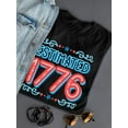 thumbnail image 3 of Estimated 1776 Cartoon Banner T-Shirt Women -Image by Shutterstock, Female x-Large, 3 of 4