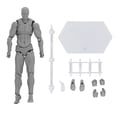 thumbnail image 2 of Drawing Action Figure, Poseable Desktop Decoration Drawing Mannequin Pedestal Support Multifunctional with Base for Photography Gray Male, 2 of 7