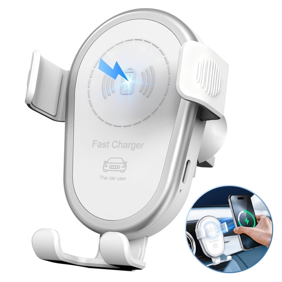 Wireless Car Charger,15W Fast Charging Car Charger Phone Mount Holder for Dash Windshield Air Vent Hands-Free Phone Holder Car Mount for iPhone/Samsung Galaxy/Google/LG etc(Screen from 4-7inch)
