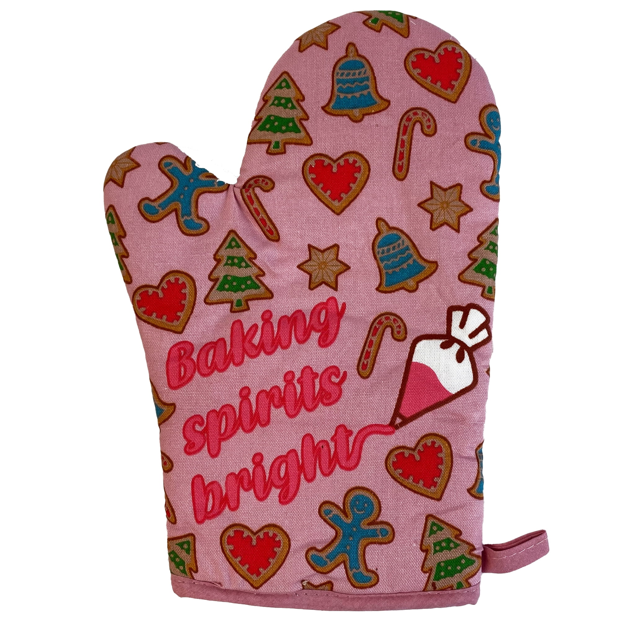 Baking Spirits Bright Oven Mitt Funny Christmas Holiday Cookie Baking  Novelty Kitcken Glove (Oven Mitts) - Walmart.com