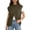 Green, variant on Womens Sleeveless Sweater Vest Mock Neck Side Slit Pullover Knit Tunic Top Asymmetrical Hem Loose Fit Casual Style Coffee L