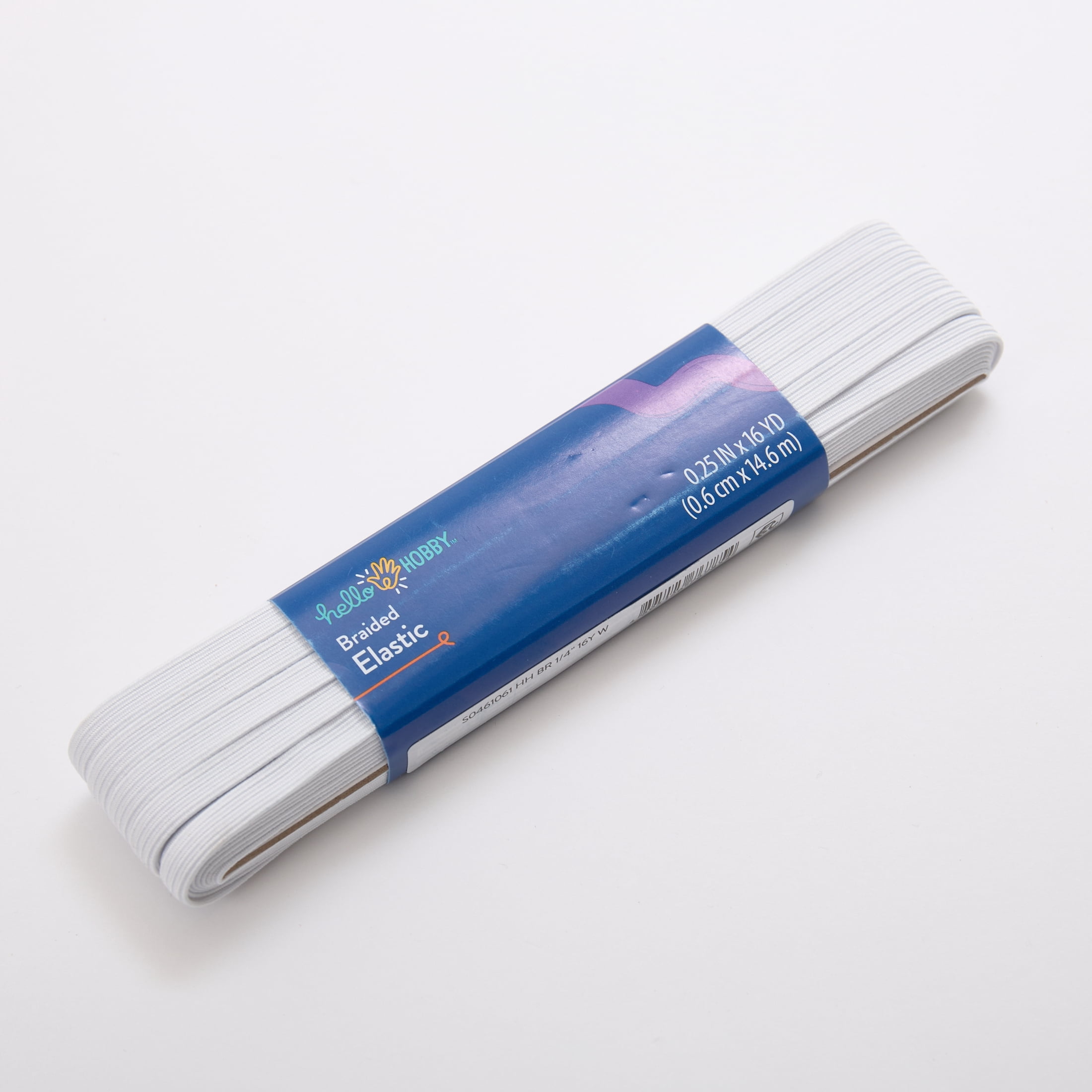 (2 pack) Hello Hobby White Sewing & Craft Elastic 1/4 Inch Wide 16 Yards