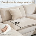 thumbnail image 4 of GNIXUU 113.4 " U-Shaped Cloud Couch ,Oversized Sectional Sofa with 2 Ottomans,Modern Chenille Deep Seat Modular 7-Seater Corner Couches for Living Room, Office,Beige, 4 of 7
