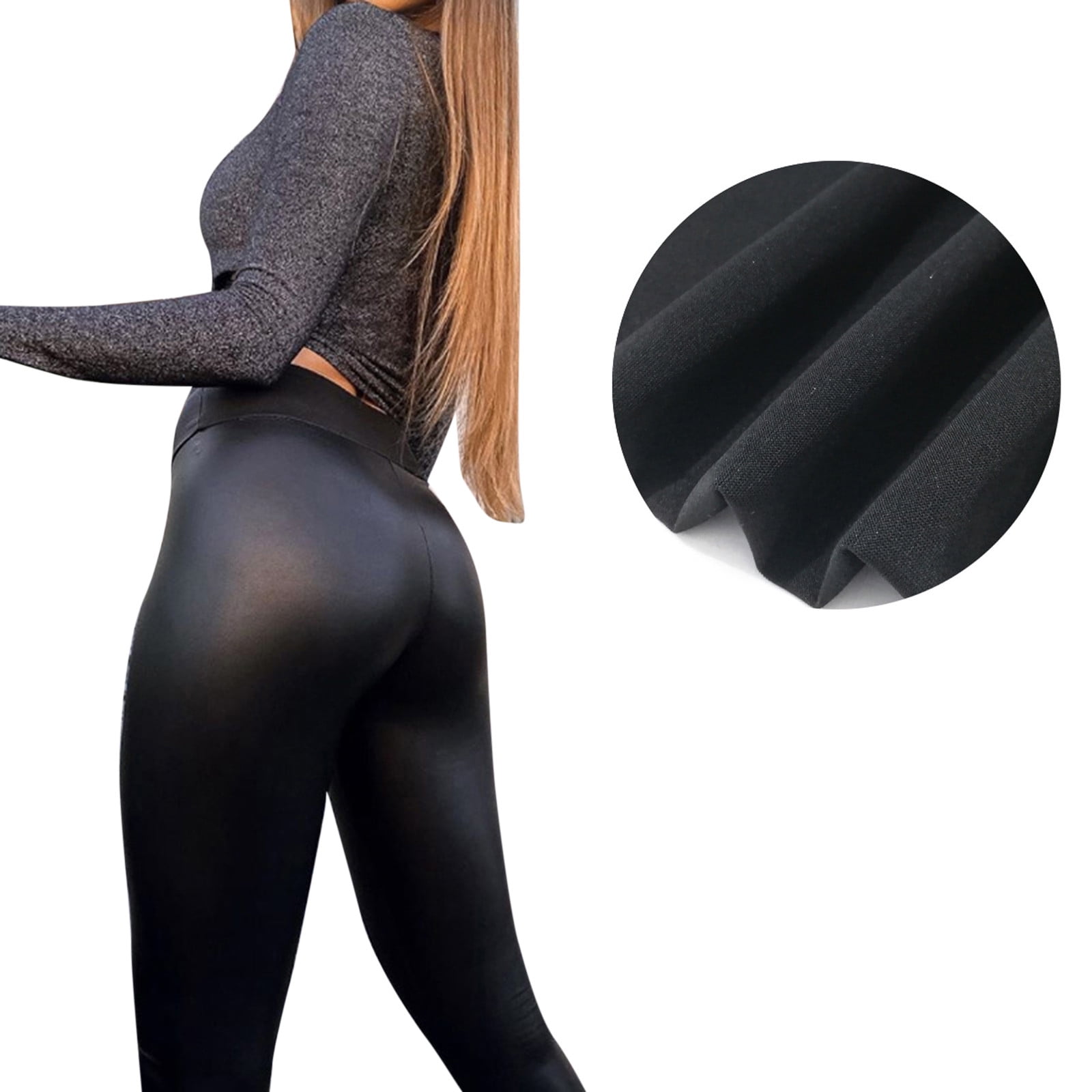 Ritatte Thick Fleece Lined Tights for Women, Fake Warm Translucent  Pantyhose, Stretchy High Waist Sheer Solid Leggings