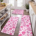 thumbnail image 2 of Pink Breast Cancer and Love Kitchen Rugs Sets Of 3,Kitchen Runner Rugs Non Skid Washable,Decorative Kitchen Floor Mats for Kitchen,Sink,Laundry,17"x30"+ 17"x47" + 17"x59", 2 of 6