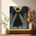 thumbnail image 6 of Gothic Dark Angel Watercolor Canvas Mystical Abstract Poster Wall Decor Print, 6 of 8