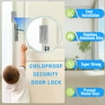 thumbnail image 5 of Lumiadot 2Pack Home Security Door Reinforcement Lock Childproof, Add High Security to Home Prevent Unauthorized Entry, Aluminum Construction Finish, Silver, 5 of 7