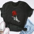 thumbnail image 4 of EcoLoom Skeleton Hand Holding A Red Rose Short Sleeve Unisex T Shirt, 4 of 6