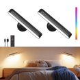 thumbnail image 1 of Apliques de pared PopoIron LED recargables, giratorios 360°, 15 colores RGB, 1 of 8