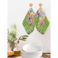 thumbnail image 2 of Green Happy Easter Kitchen Dish Towels for Drying Dishes Set of 4, Spring Easter Eggs Floral Plaid Waffle Weave Microfiber Hand Tea Bathroom Towels Quick Dry & Absorbent Towel 12x12, 2 of 7