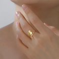 thumbnail image 2 of Cute Smile Cat Animal Open Statement Ring Stainless Stee Adjustable Expandable Wrap Kitty Knuckle Band Chic Rings Stacking Comfort Fit Finger Band Fashion Aesthetic Jewelry for Daughter Niece, 2 of 6