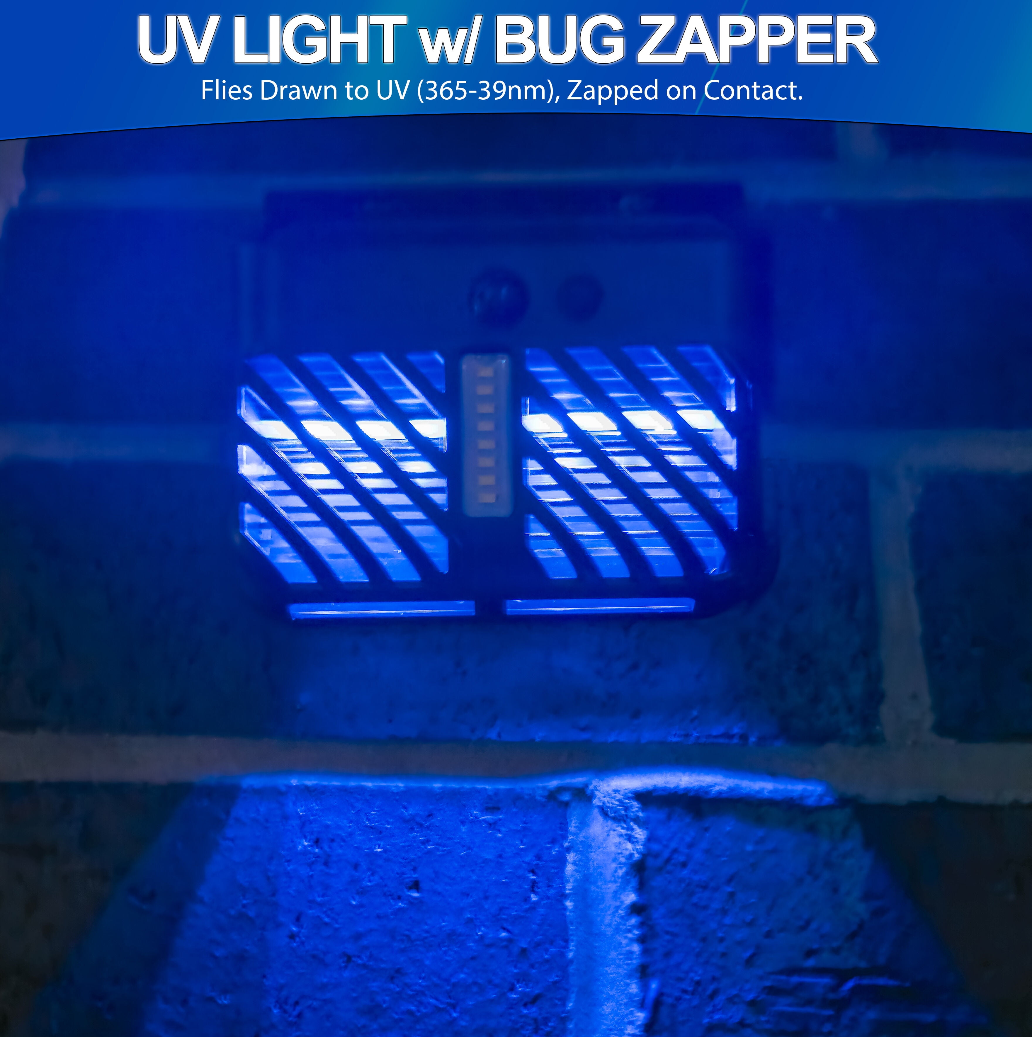 Solar Bug Mosquito Zapper UV Insect Killer w/ Motion Sensor LED Light, Waterproof Insect Pest Control for Garden, Yard, Patio, Camping - Portable, Rechargeable, Eco-Friendly Solar-Powered - 2PC