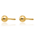 thumbnail image 5 of 14K Solid Yellow Gold 4mm Ball Screw Back Stud Earrings, 5 of 10