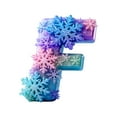 thumbnail image 1 of F Snowflake Series 2D Acrylic Backpack Car Pendant Decoration Ornament Alphabet Design F, 1 of 7