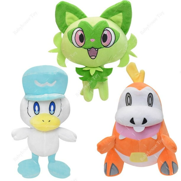 Juguete de peluche de Pokemon Arceus para niños, muñeco de dibujos animados de Hisuian Zorua, Sprigatito, Fuecoco, Quaxly, regalos de cumpleaños y NavidadPonytaCN He Qiyong unisex
