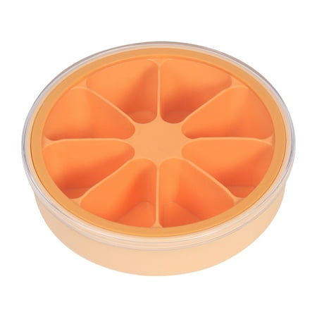 

8 Grids Ice Cube Tray | Creative Ice Cube Mold | Orange Shaped Ice Cube Box Large Capacity Easy-Release Flexible Ice Mold Makers for Home Kitchen Bar Whiskey