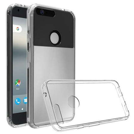 Google Pixel XL Case - Armatus Gear (TM) Ultra Slim Acrylic Clear Case with TPU Grip Bumper Hybrid Phone Cover for Google Pixel XL