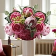 thumbnail image 7 of KQJQS 2 Pcs Artificial Flowers Bouquet Silk Peony Hydrangea Rose with Stems, Fake Floral Arrangement for Wedding Centerpieces, Home Kitchen Table Decor, 7 of 7