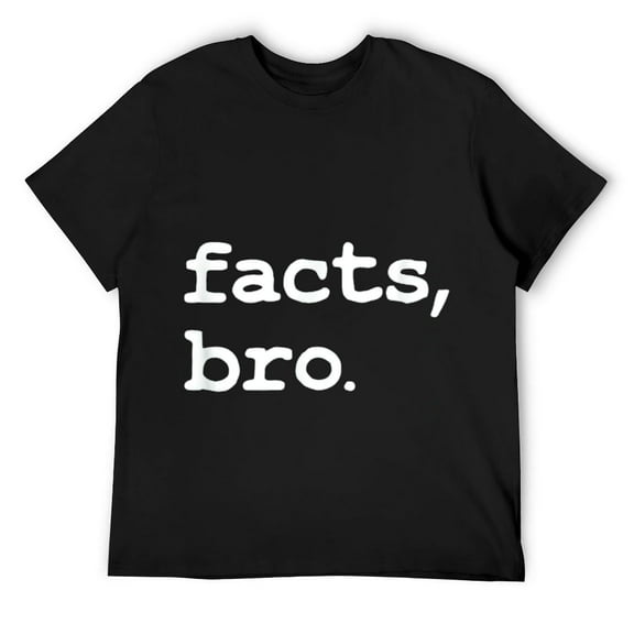 Mens Facts Bro T-Shirt Black