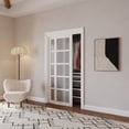 thumbnail image 2 of Sliding Closet Doors 48" x 80" 5-Lite Frosted Glass Door with Hardware Kit, MDF Slab Assemble Required, 2 of 6