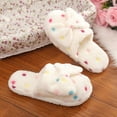 thumbnail image 2 of Scuff Slippers for Women Cute House Slippers with Bow (White 36-37), 2 of 2