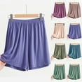 thumbnail image 7 of Moxiu Womens Boxer Shorts Modal Pajamas Shorts Soft Elastic Waist Lounge Shorts Loose Pj Bottoms Comfy Thin Sleep Shorts 2025 Purple,XXXL, 7 of 7