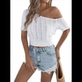 thumbnail image 3 of Tops de Verano para Mujer, Suéteres de Crochet, Ropa de Resort, Tops de Punto Calados de Corta, Pareo de Playa 2025 L, 3 of 10