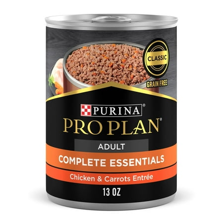 UPC: 0038100153371 | Purina Pro Plan Wet Dog Food for Adult Dogs Complete Essentials Grain Free Chicken & Carrots 13 oz Cans (12 Pack)
