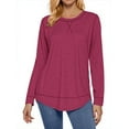 thumbnail image 3 of Fantaslook Womens Fall Tops Long Sleeve Shirts Casual Tunic Top Basic T Shirts Tees, 3 of 8