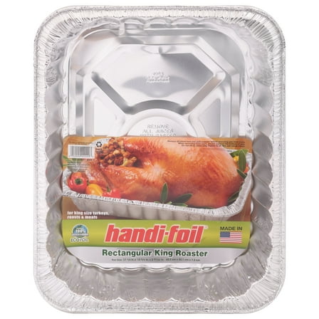 Handi-Foil Rectangular King Roaster - 17.1" x 12.6" x 2.8"- Pack of 2