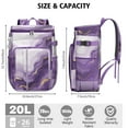 thumbnail image 3 of Travel Cooler Bag - Purple and Gold Marble Texture Camping Beer Cooler Backpack with Bottle Opener- Waterproof Insulated Picnic Backpacks - Cooler Bag for Beach, 3 of 6