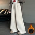 thumbnail image 5 of KAUOD Girls Fleece Lined Sweatpants Wide Leg Baggy Trendy Joggers Pants Teen Kid Winter Casual Oversized Athletic Pant, 5 of 7