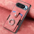thumbnail image 7 of For Google Pixel 9 / 9 Pro Phone Case Wallet with Card Holder,PU Leather Metal Ring Buckle Holder Kickstand  Women Men Magnetic Cover,Pink,For Pixel 9 / 9 Pro, 7 of 7
