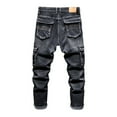thumbnail image 6 of Letdown Mens Baggy Cargo Jeans Wide Leg Streetwear Denim Pants Loose Fit Jeans Casual Long Trousers with 6 Pockets (Black,40), 6 of 6