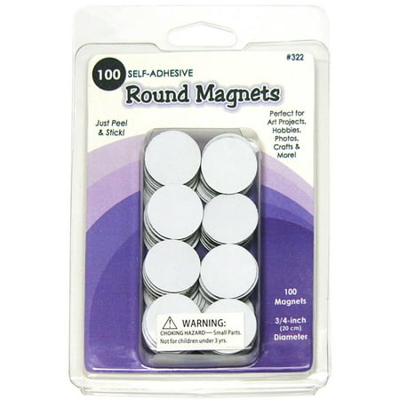 Qulling Magents Self Adhesive Round .75In Dia 100Pk