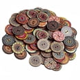 thumbnail image 1 of Toystoory 100 Uds patrón al azar botón de flor pintura forma redonda Retrol botones surtidos Kit flor DIY agujeros botón de costura Tela de costura y artesanía No.02 Toystoory HA6059-02B, 1 of 6