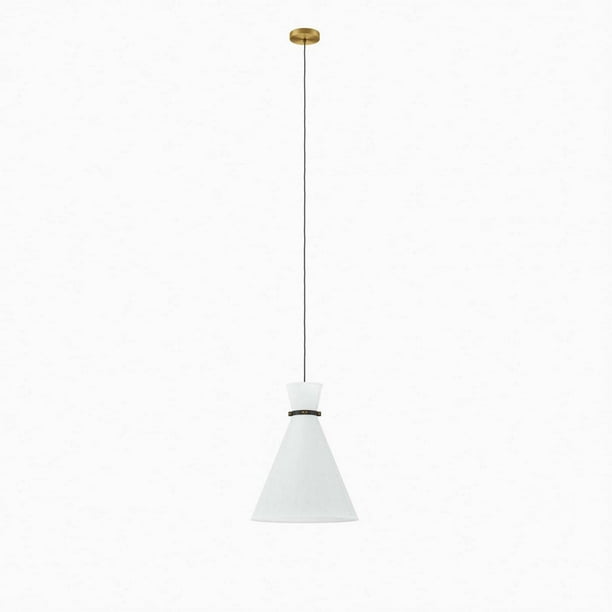 Lámpara colgante Modway Starlight de latón satinado blanco de 1 luz