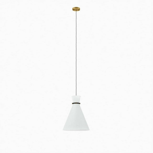 Lámpara colgante Modway Starlight de latón satinado blanco de 1 luz