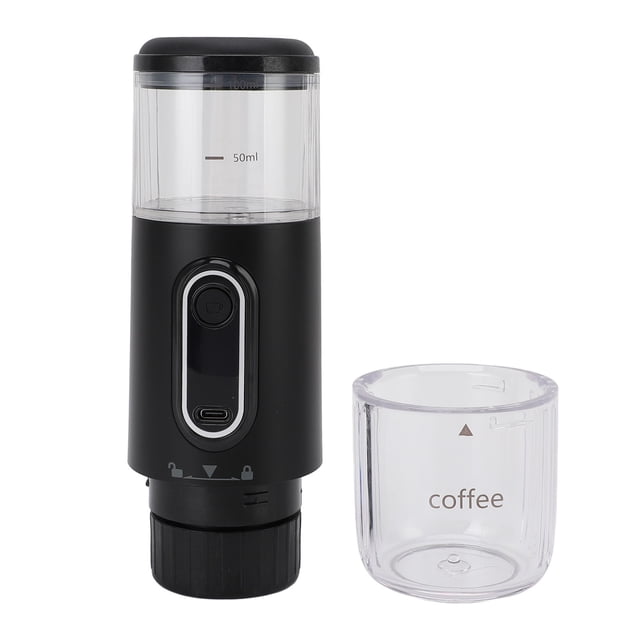 100ml Portable Coffee Maker, Espresso Machine with 2500mAh Battery, Rechargeable Mini Electric Powder Coffee Maker, Travel Coffee Maker for Camping, Car, Lightweight,Type C