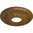 thumbnail image 3 of Ekena Millwork 11 3/8"OD x 3 5/8"ID x 1 1/8"P Leaf Ceiling Medallion (Fits Canopies up to 4 3/4"), Hand-Painted Smokey Topaz Crackle, 3 of 7