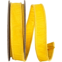 Ribbon - Dupioni Supreme Wired Edge, Golden Yellow, 7/8 Inch, 10 Yards