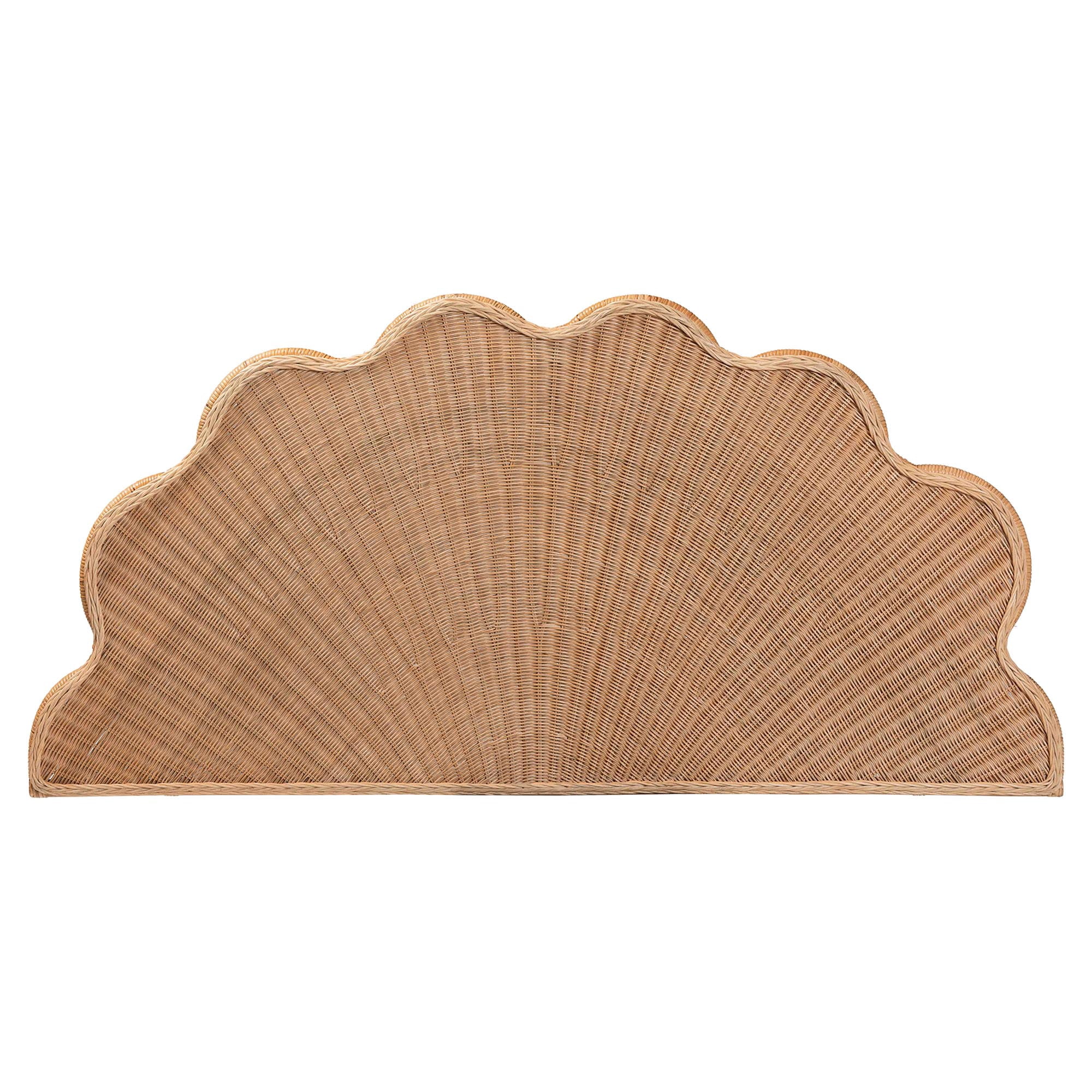 bali & pari Callias Boho Wall-Mounted Headboard, Queen, Natural Brown