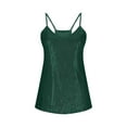 thumbnail image 6 of AKOEE Sequin Camisole Tops for Women Sleeveless Sparkle Glitter Tank Shirt Fashion Party Club Going Out Outfit (L, Green), 6 of 7
