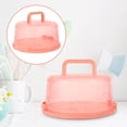 thumbnail image 5 of Pink Plastic Cake Carrier with Lid for 8" Cake/Pies, 5 of 8