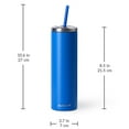 thumbnail image 5 of Cupture Stainless Steel Skinny Insulated Tumbler Cup with Lid and Reusable Straw - 16 oz (Powder Blue), 5 of 8