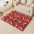 thumbnail image 2 of Rose Rugs for Living Room Bedroom - Flower Rug 4x5 - Red Carpet for Home Decor - Washable Non Slip Patterned Indoor Large Area Rug - Soft & Low Pile (ZK&728), 2 of 7