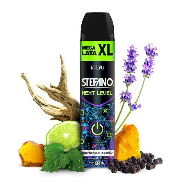 Desodorante Hombre Stefano Next Level en Aerosol Protección Contra el Mal Olor 184 ml