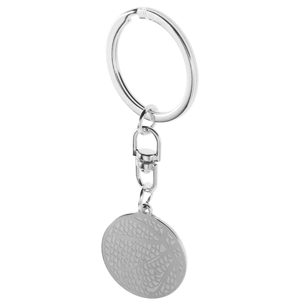 unbranded Basketball Keychain Silver Stainless Steel Sports Ball Charm Car Ornament Backpack Accessory