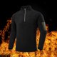 thumbnail image 1 of pstuiky camisa de manga larga para hombre, Sudadera con capucha para hombre, color liso, informal, con bolsillo en el hombro, manga larga, cremallera, estilo cárdigan top de hombre m, 1 of 6