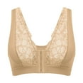 thumbnail image 5 of Weikingp Bras For Sagging Breasts Plus Size Bras For Women Comfortable Bras For Older Women Racerback Bralettes For Women Wireless Pushup Bra For Women Beige L, 5 of 5